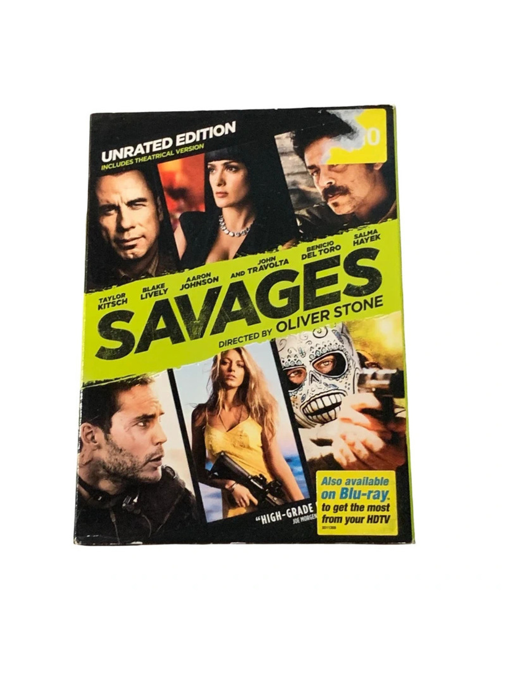 Savages Unrated Edition DVD 2012 Oliver Stone Taylor Kitsch Blake Lively